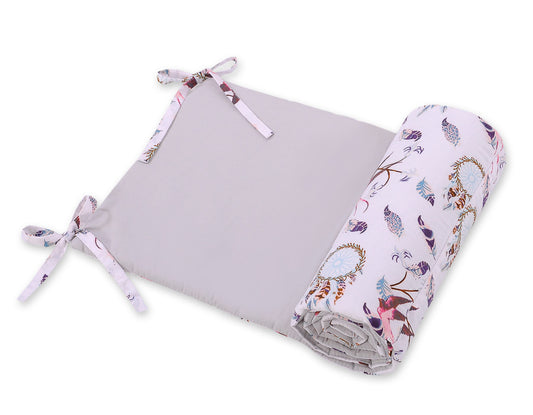 Universal bumper for cot -swallows pink – afbeelding 2