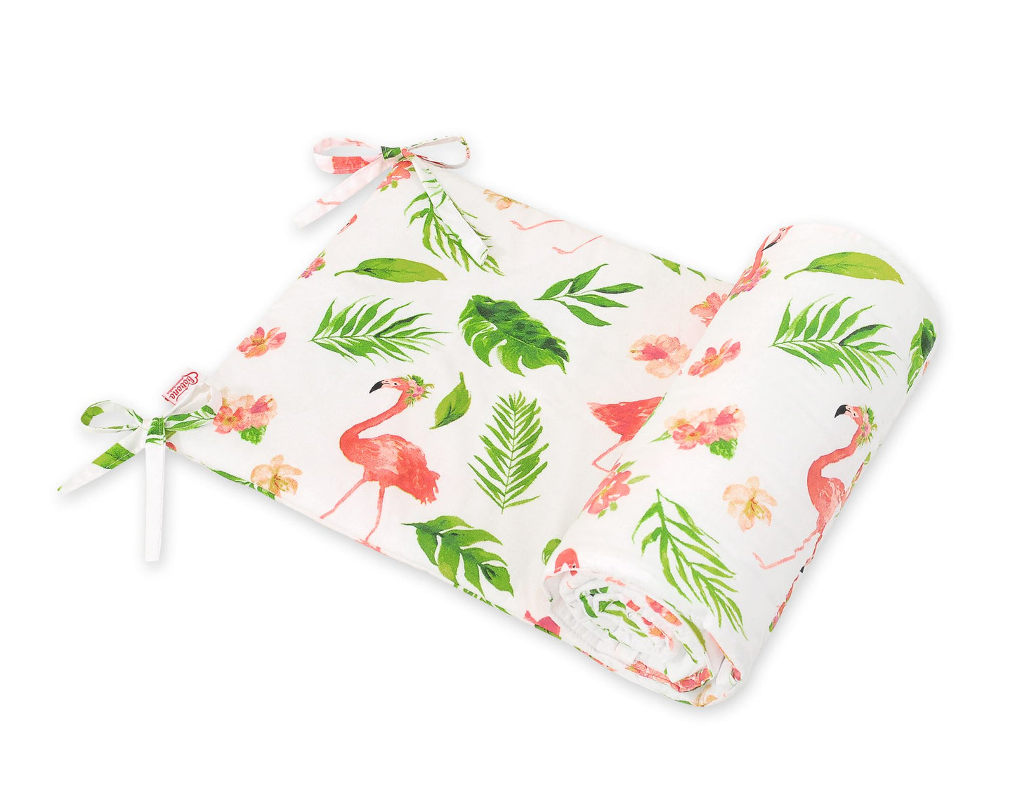 Universal bumper for cot - coral flamingos – afbeelding 1