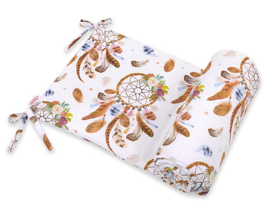 Universal bumper for cot - dream catchers white – afbeelding 1