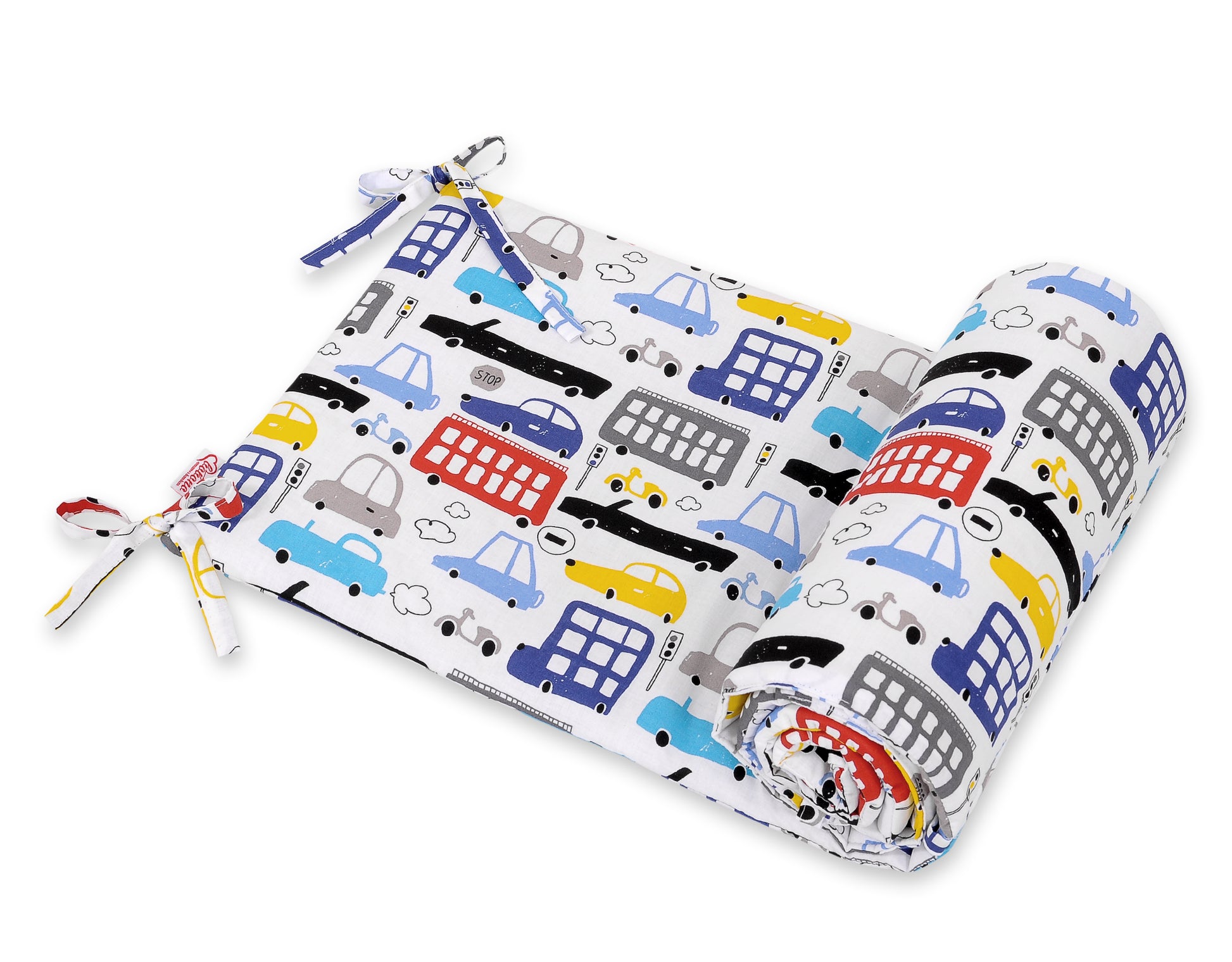 Universal bumper for cot - colorful cars – afbeelding 1