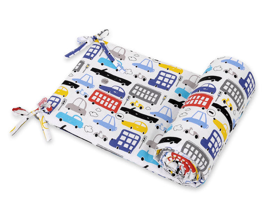 Universal bumper for cot - colorful cars – afbeelding 1