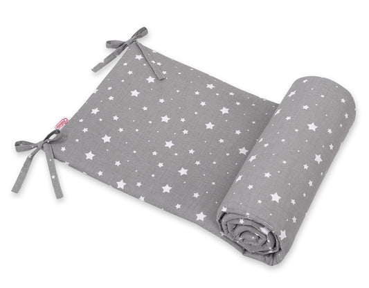 Universal bumper for cot - mini stars white – afbeelding 1