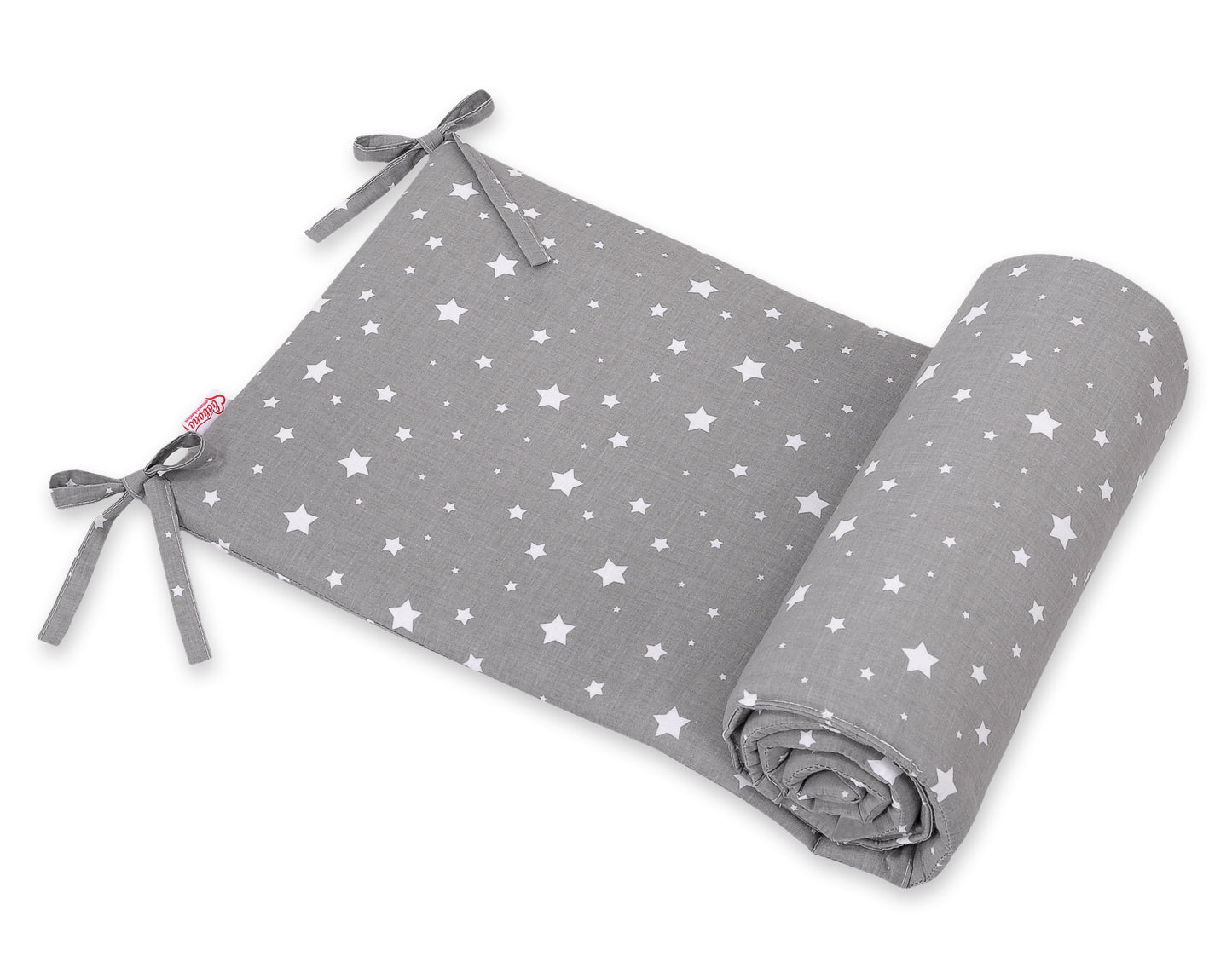 Universal Dubbelzijdige bumper for cot - mini stars white – afbeelding 1