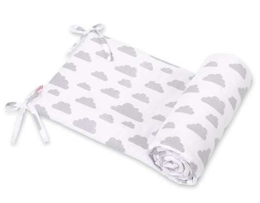 Universal bumper for cot - clouds gray – afbeelding 1