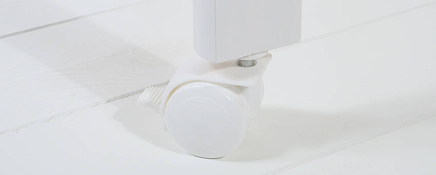 Baby cot castors - set white 4 pcs – afbeelding 2