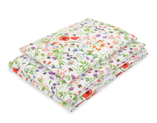 Baby cotton bedding set 2-pcs 135x100 cm- meadow – afbeelding 1