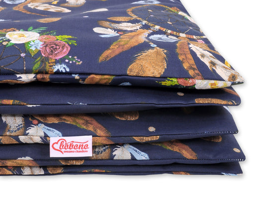Baby cotton bedding set 2-pcs 120x90 cm- dream catchers dark blue – afbeelding 2
