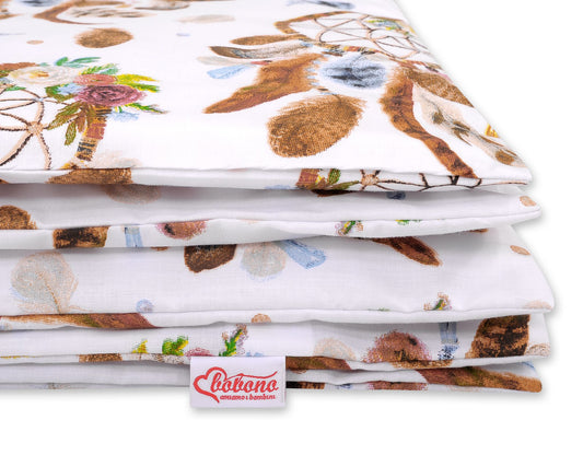 Baby cotton bedding set 2-pcs 120x90 cm- dream catchers white – afbeelding 2