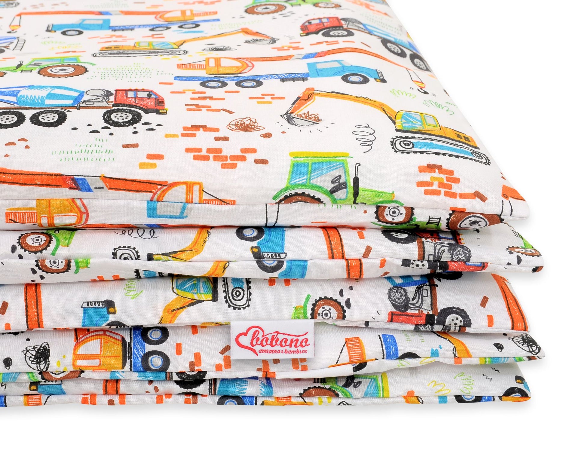 Baby cotton bedding set 2-pcs 120x90 cm- construction site – afbeelding 2