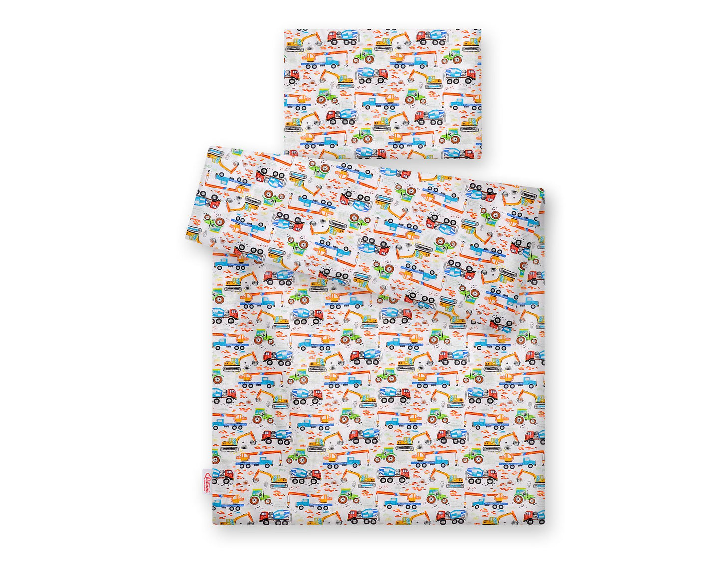 Baby cotton bedding set 2-pcs 120x90 cm- construction site – afbeelding 3