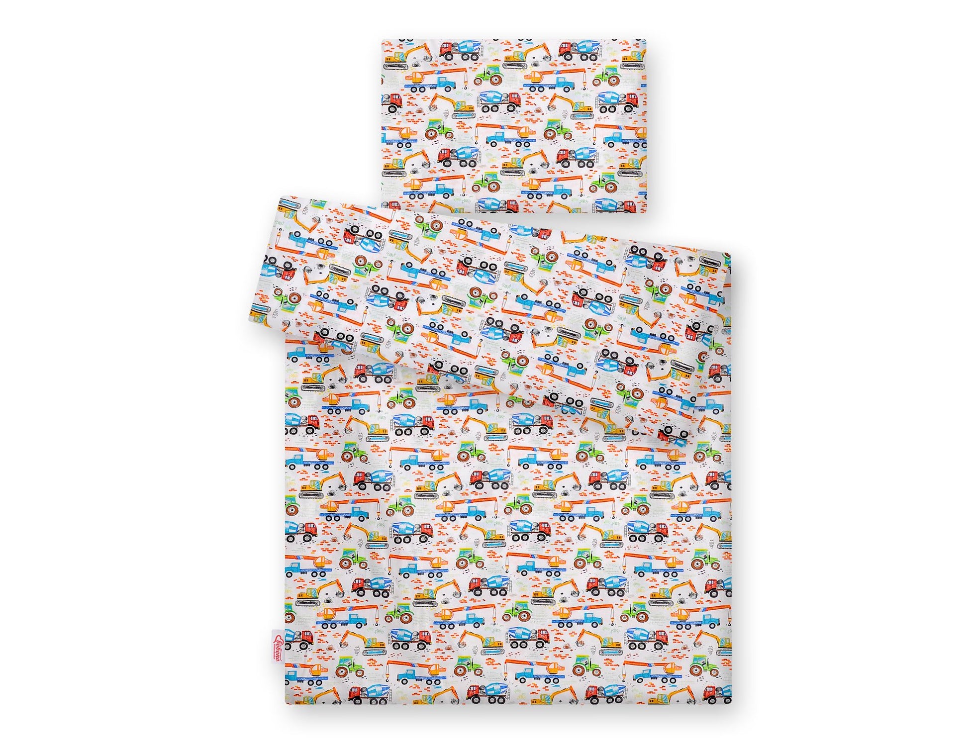 Baby cotton bedding set 2-pcs 120x90 cm- construction site – afbeelding 3