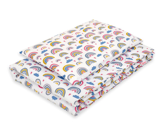 Baby cotton bedding set 2-pcs 120x90 cm- rainbow – afbeelding 1