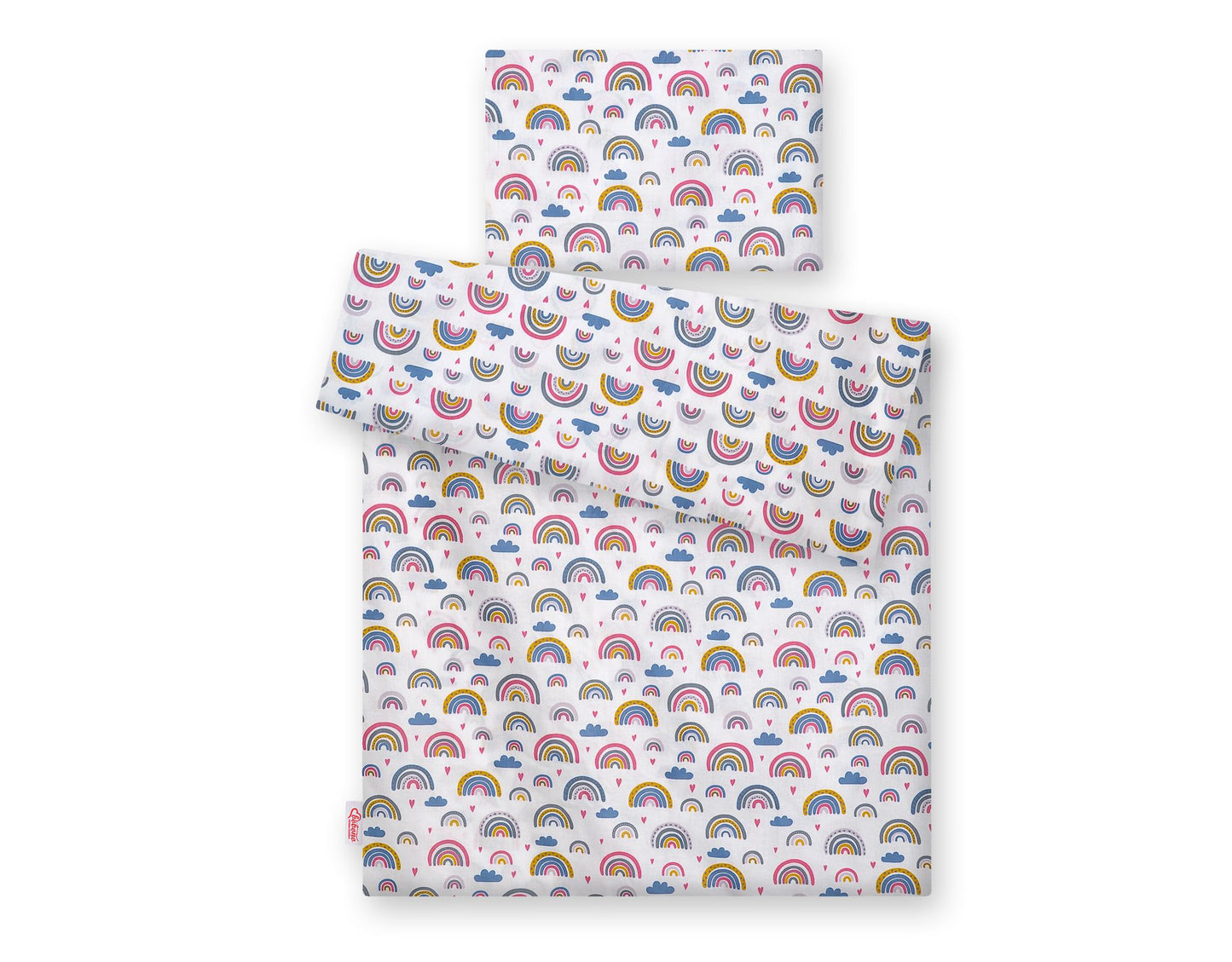 Baby cotton bedding set 2-pcs 120x90 cm- rainbow – afbeelding 3
