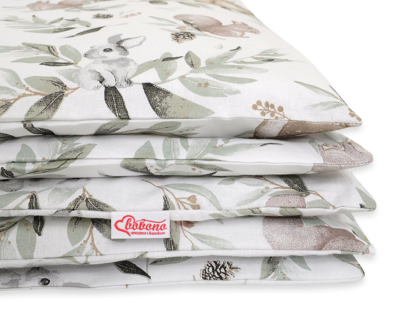 Baby cotton bedding set 2-pcs 135x100 cm- woodland olive – afbeelding 2