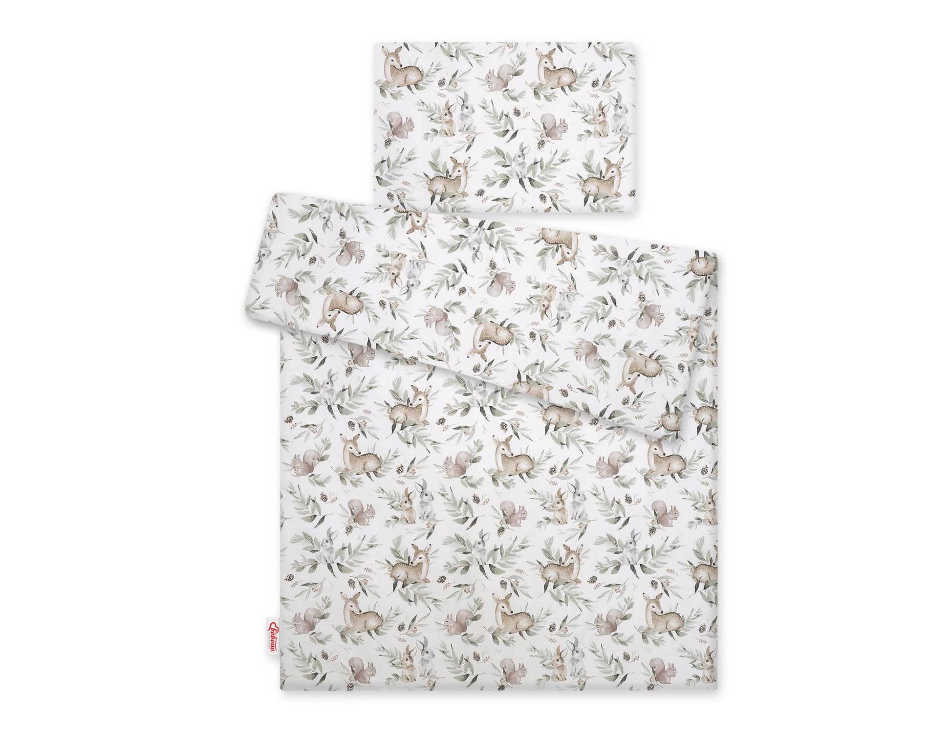 Baby cotton bedding set 2-pcs 135x100 cm- woodland olive – afbeelding 3