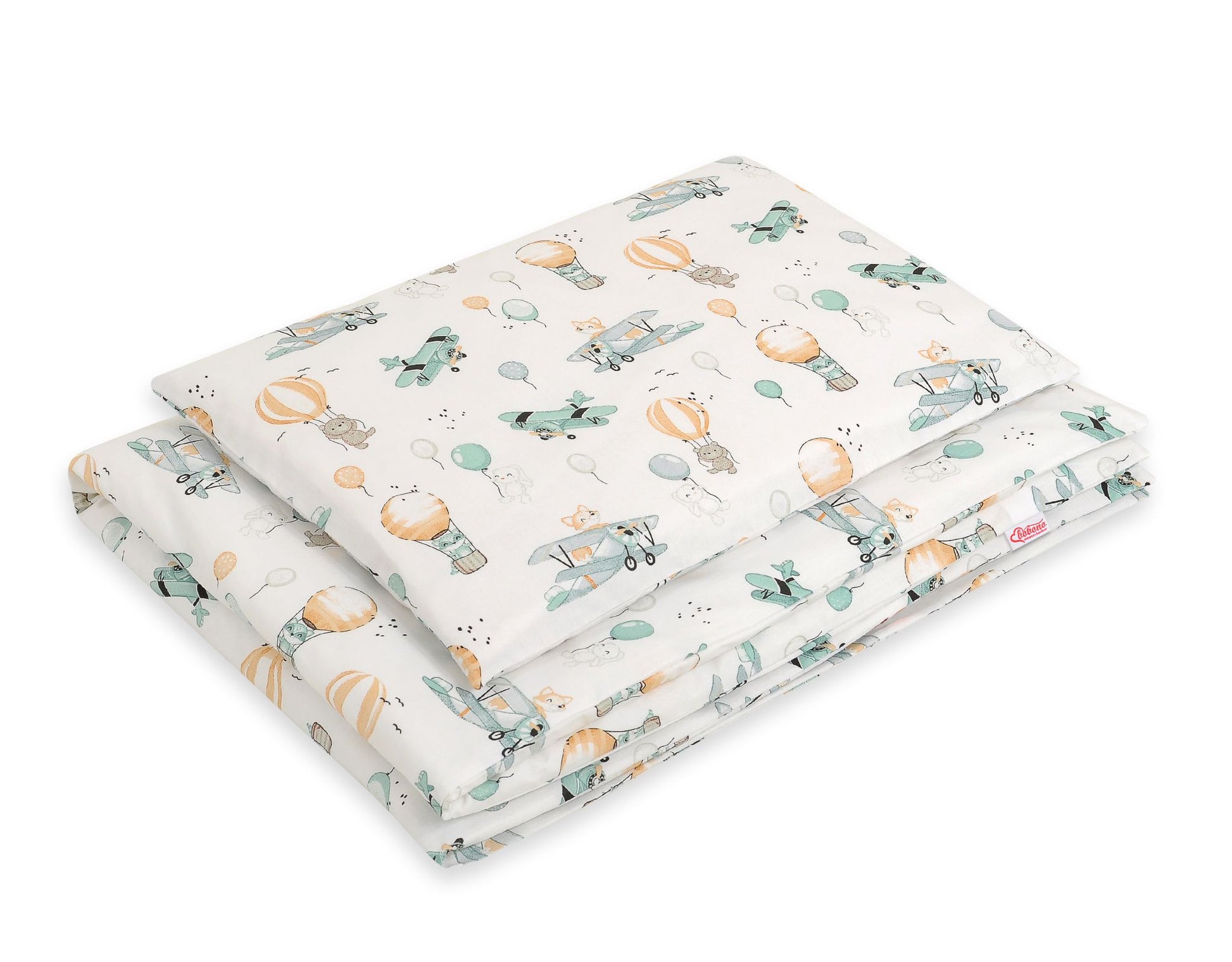 Baby cotton bedding set 2-pcs 120x90 cm- sky adventure – afbeelding 1