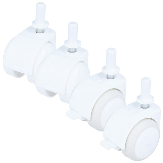 Baby cot castors - set white 4 pcs – afbeelding 1
