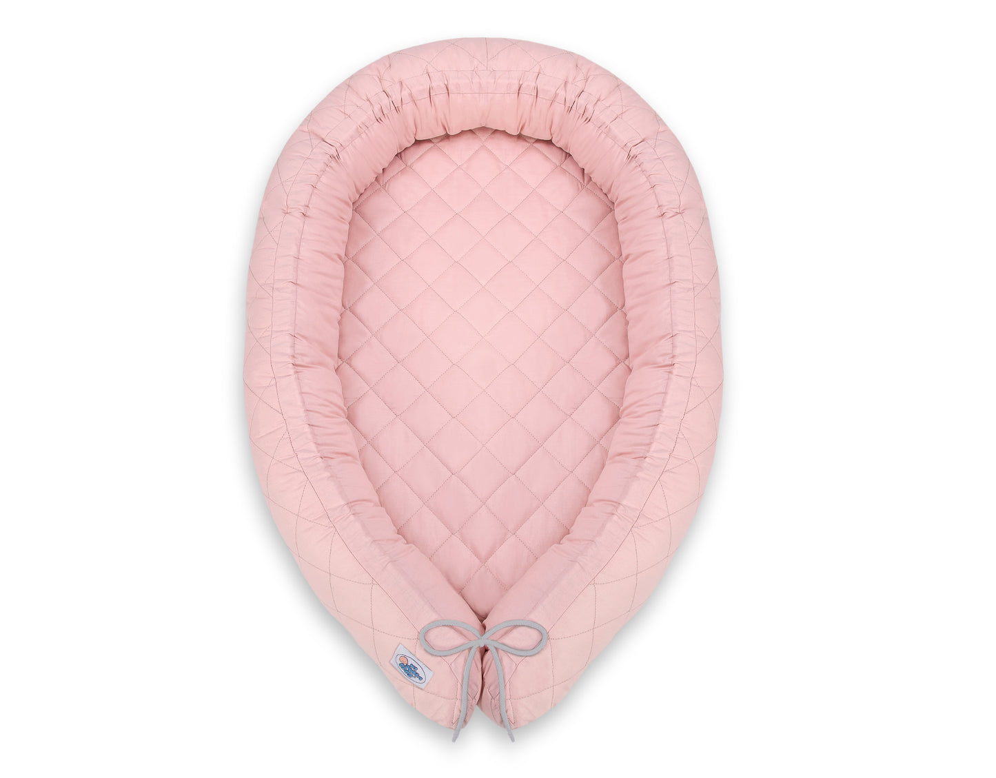 2-in-1 - baby nestje quilted - snake kussen bumper - pastel pink – afbeelding 6
