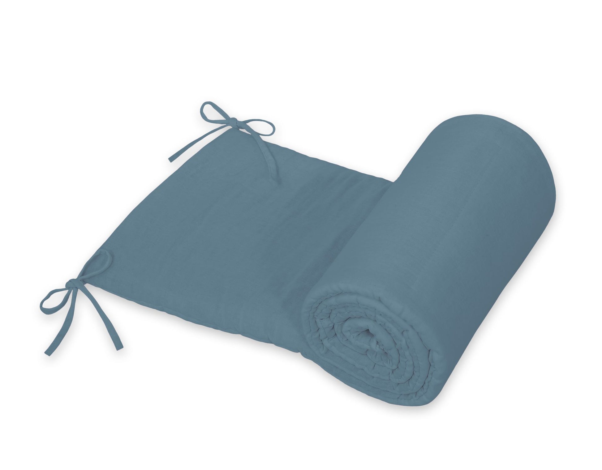 Universal hydrofiel cot bumper 180x30 cm - pastel blue – afbeelding 1