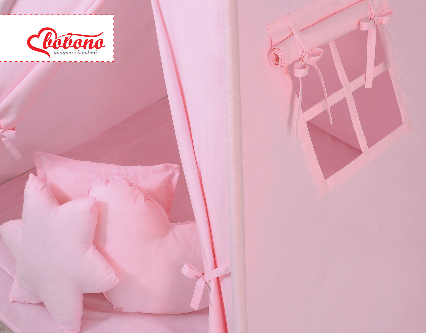 Set of 3 cushions for the tipi tent - pink – afbeelding 3