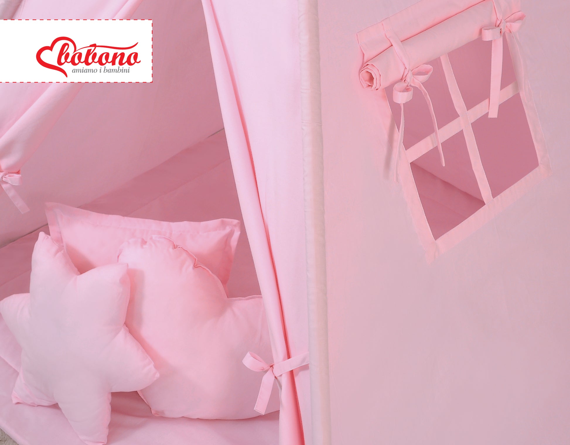 Set of 3 cushions for the tipi tent - pink – afbeelding 3