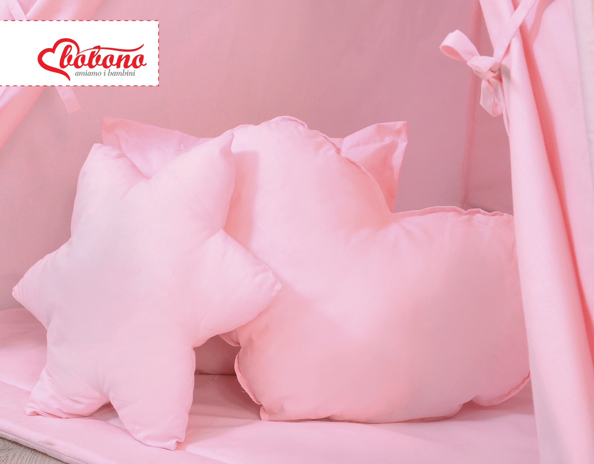 Set of 3 cushions for the tipi tent - pink – afbeelding 4