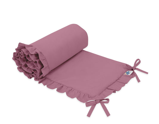 Universal baby bed bumper with frill - pastel violet – afbeelding 1
