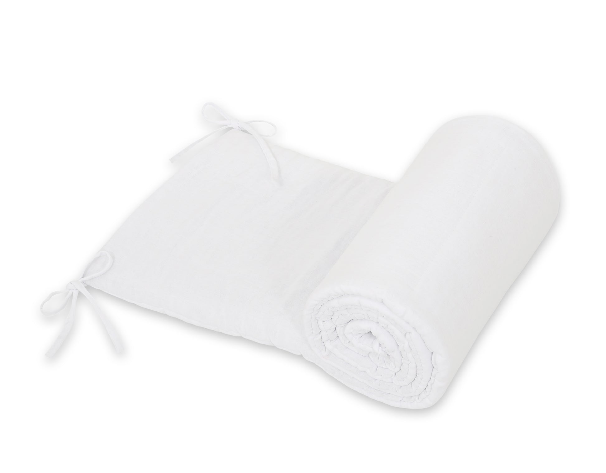 Universal hydrofiel cot bumper 180x30 cm - white – afbeelding 1