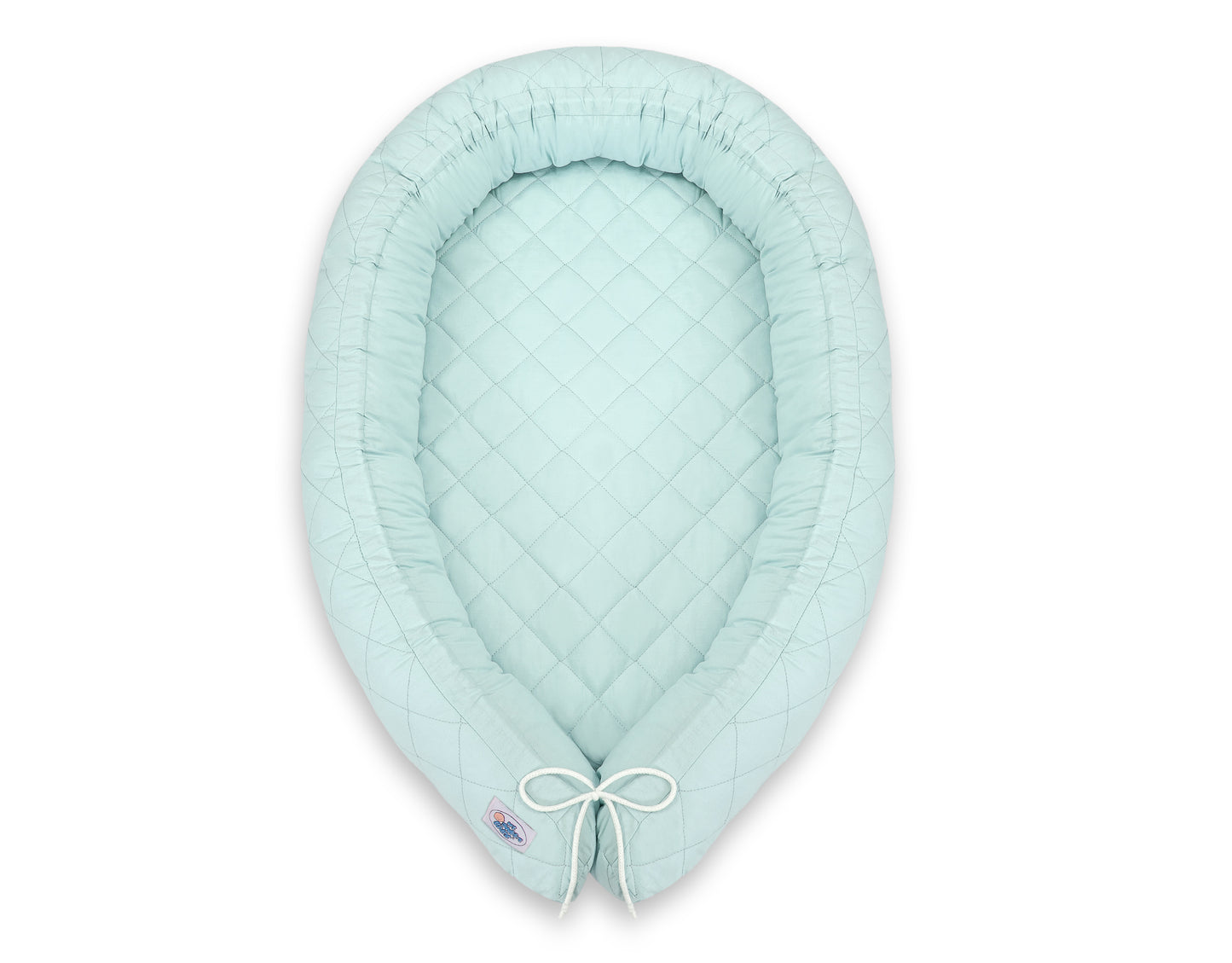 2-in-1 - baby nestje quilted - snake kussen bumper - mint – afbeelding 6