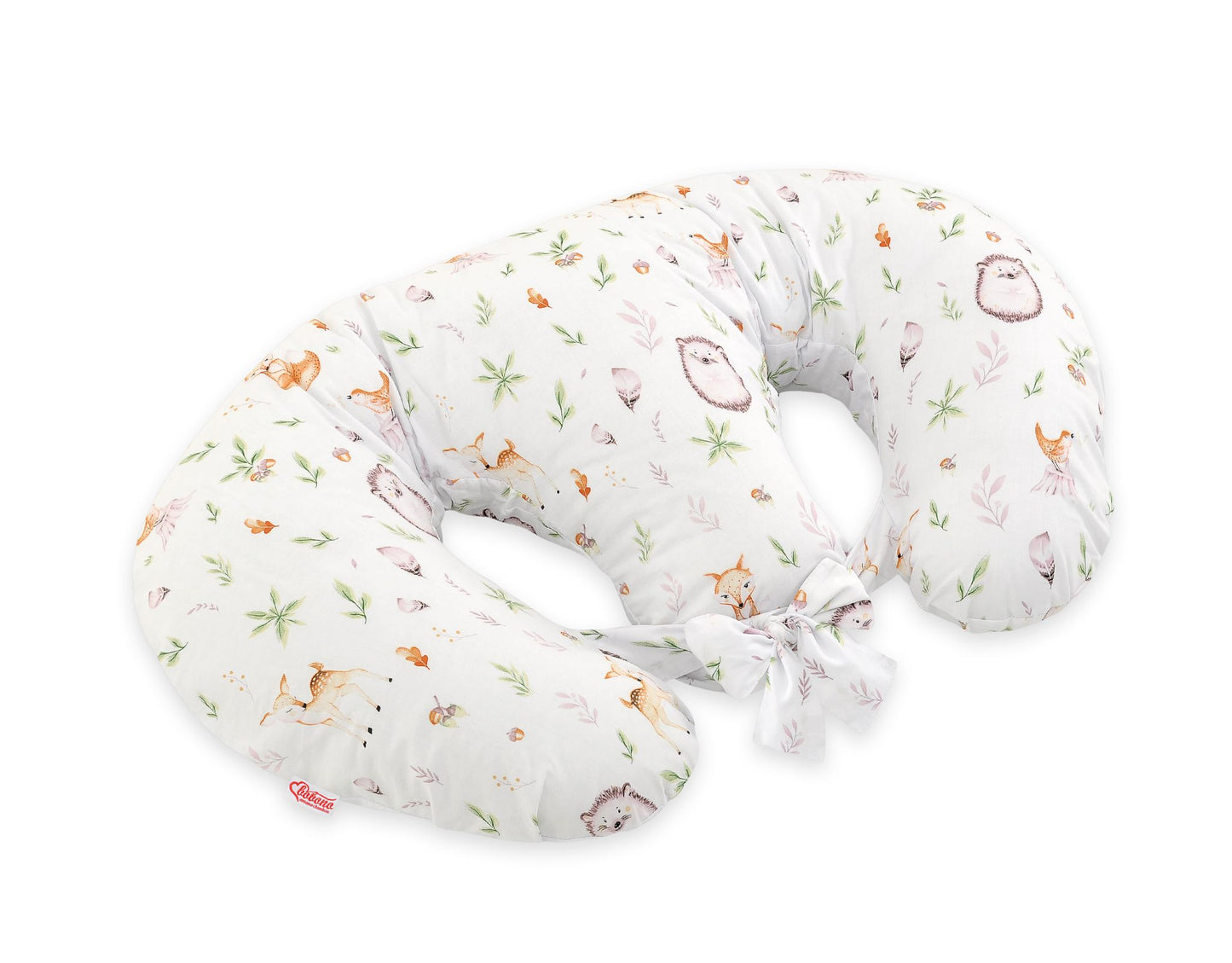 Twin nursing kussen, Breastfeeding Croissant kussen, removable, Hands-Free Feeding- forest softness – afbeelding 4