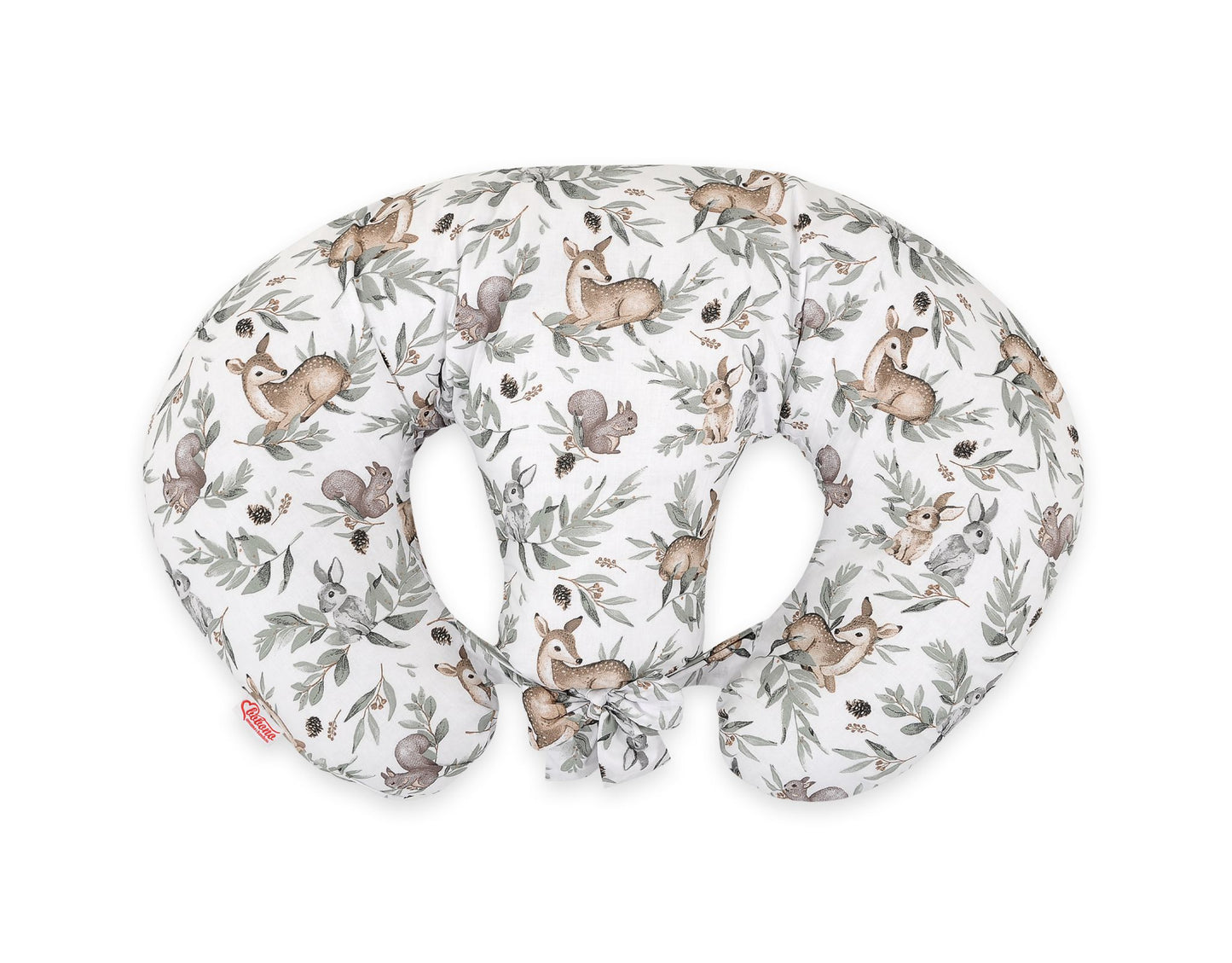 Twin nursing kussen, Breastfeeding Croissant kussen, removable, Hands-Free Feeding- woodland olive – afbeelding 3