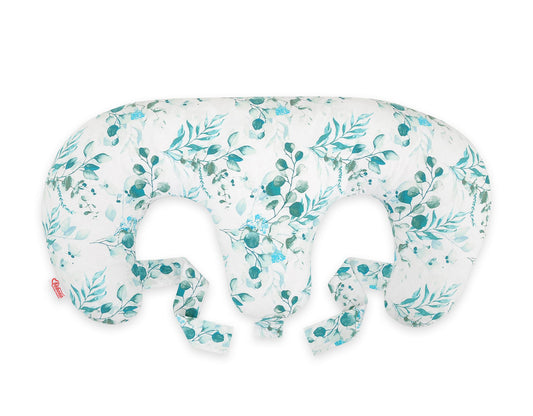 Twin nursing kussen, Breastfeeding Croissant kussen, removable, Hands-Free Feeding- eucaliptus mint – afbeelding 2