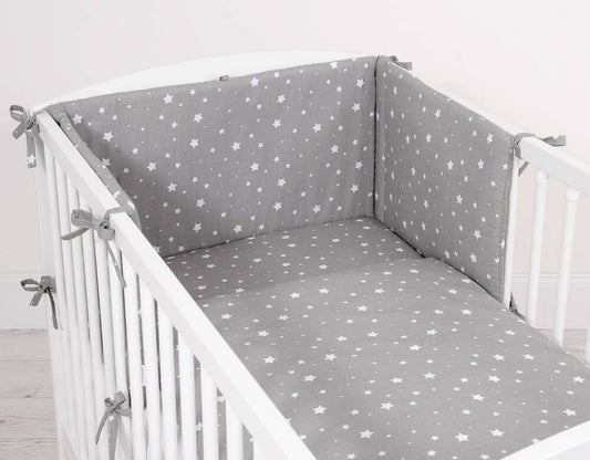Baby cotton bedding set 2-pcs 135x100 - mini stars white – afbeelding 2