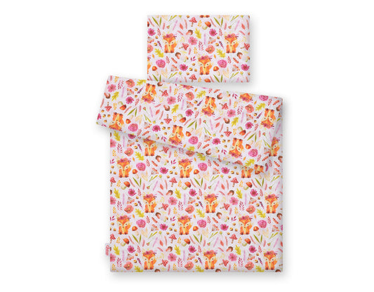 Baby cotton bedding set 2-pcs - fox in a wreath – afbeelding 2