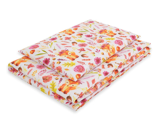 Baby cotton bedding set 2-pcs - fox in a wreath – afbeelding 1