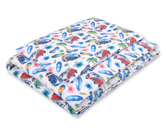 Baby cotton bedding set 2-pcs 120x90 cm- bus – afbeelding 1