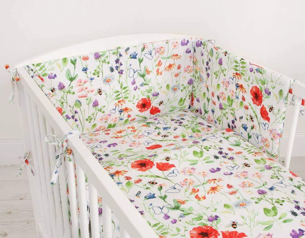 Baby cotton bedding set 2-pcs 135x100 cm- meadow – afbeelding 3