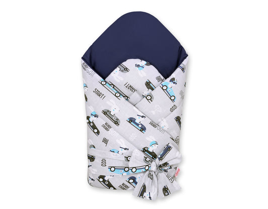 Baby nestje 2in1 with stiffening with bow - gray rabbits – afbeelding 1