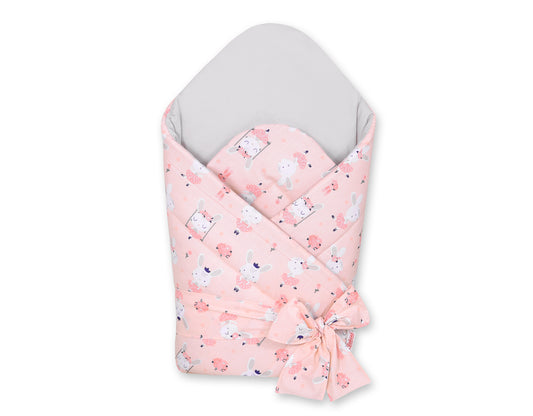 Baby nestje 2in1 with stiffening with bow - ballerinas pink/powder pink – afbeelding 1