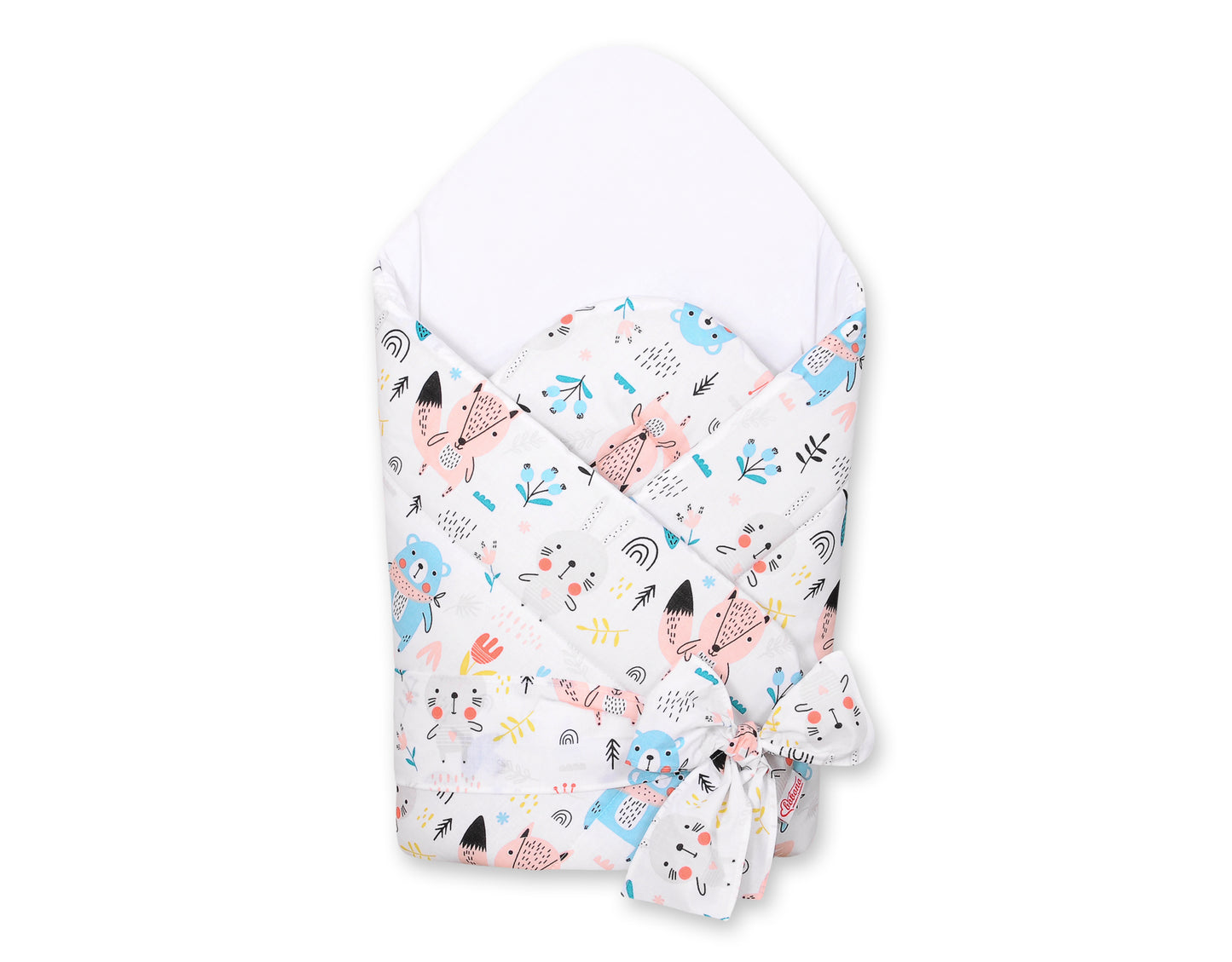 Baby nestje 2in1 with stiffening with bow - blue teddy bears – afbeelding 1