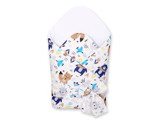 Baby nestje 2in1 with stiffening with bow - navy blue bears – afbeelding 1