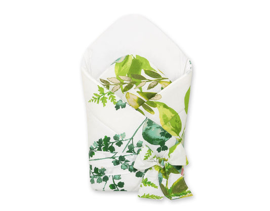 Baby nestje 2in1 with stiffening with bow - eucalyptus – afbeelding 1