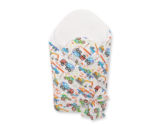 Baby nestje 2in1 with stiffening with bow - construction site – afbeelding 1