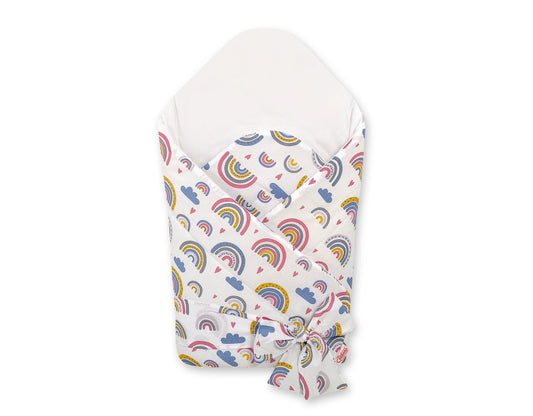 Baby nestje 2in1 with stiffening with bow - rainbow – afbeelding 1