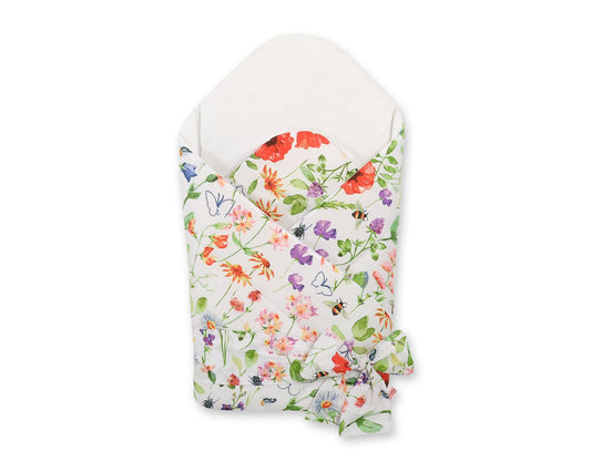 Baby nestje 2in1 with stiffening with bow - meadow – afbeelding 1