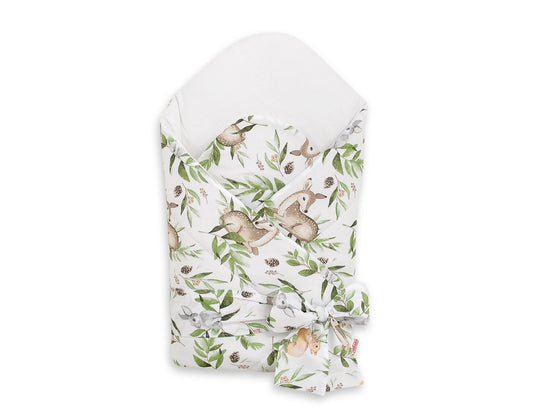 Baby nestje 2in1 with stiffening with bow - woodland green – afbeelding 1