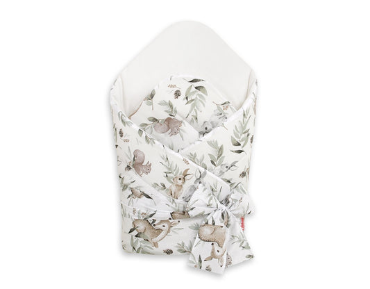 Baby nestje 2in1 with stiffening with bow - woodland olive – afbeelding 1